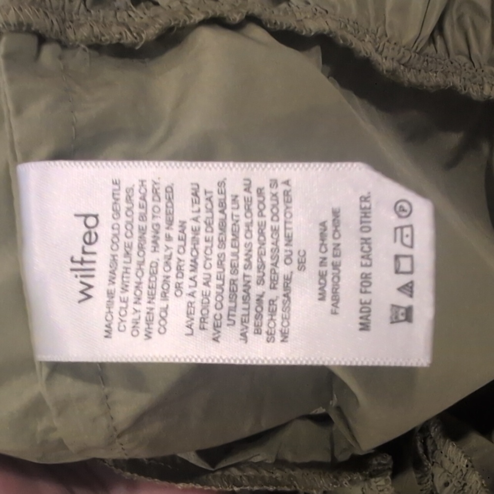 Aritzia Wilfred  Fantasy Babydoll Dress Pistachio Green Puff Sleeve - Picture 5 of 9